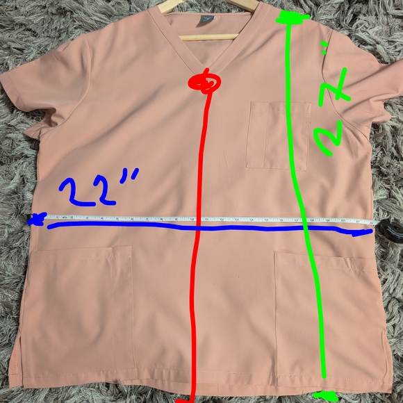 Pink Scrub Set with Pockets - Picture 13 of 13